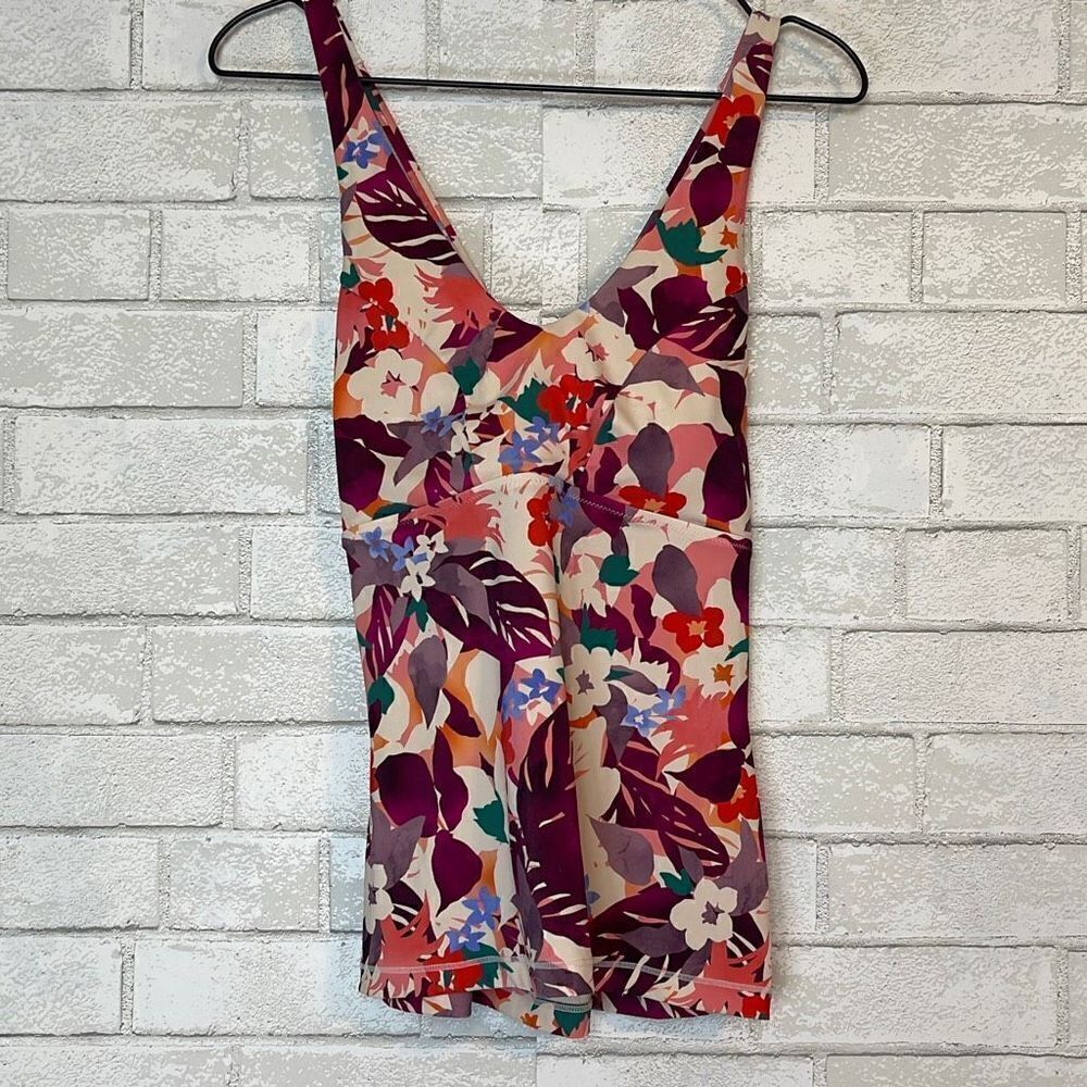 Athleta Daybreak Tropic Triangle Tankini Top M Tall - Picture 2 of 7